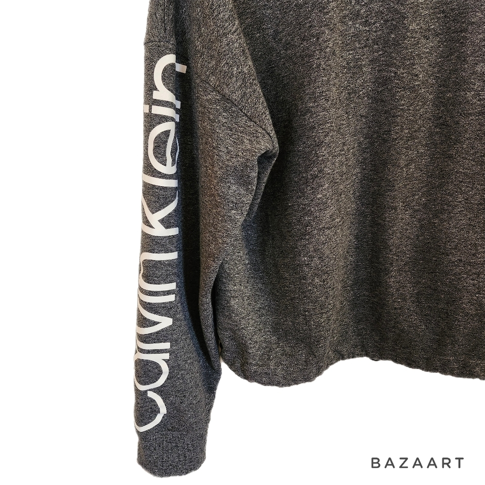 Calvin Klein Quarter Zip Crop Sweatshirt - Picture 4 of 9